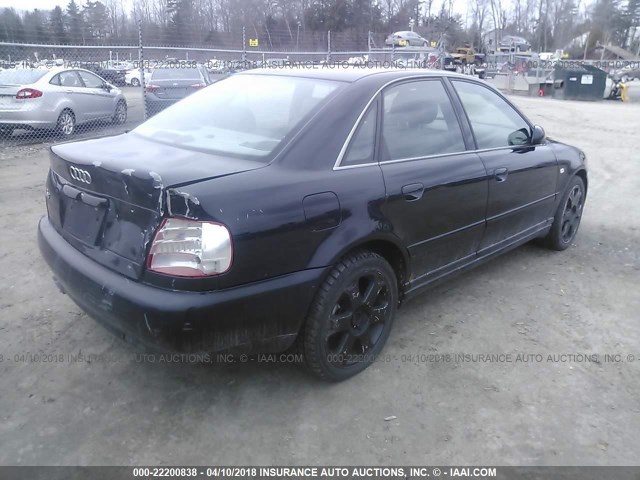 WAURD68D21A123331 - 2001 AUDI S4 2.7 QUATTRO BLACK photo 4