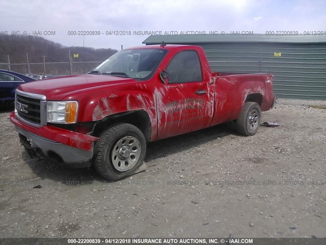 1GTEK14068Z102393 - 2008 GMC SIERRA K1500 RED photo 2