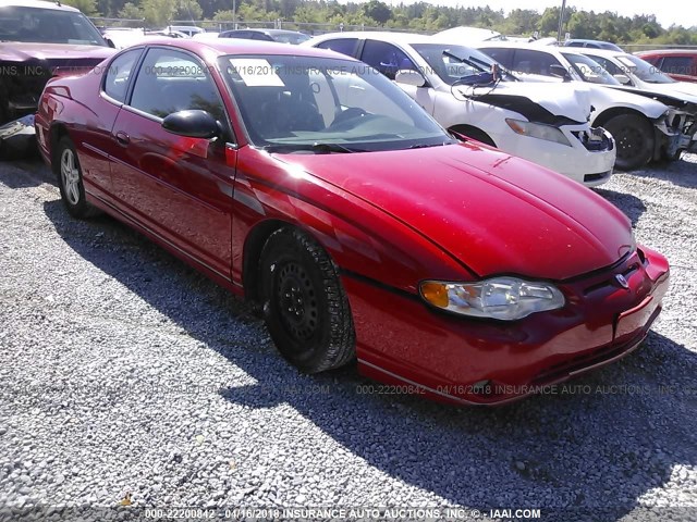 2G1WX15K649251759 - 2004 CHEVROLET MONTE CARLO SS RED photo 1