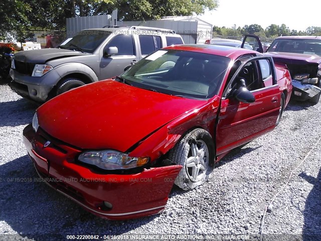 2G1WX15K649251759 - 2004 CHEVROLET MONTE CARLO SS RED photo 2
