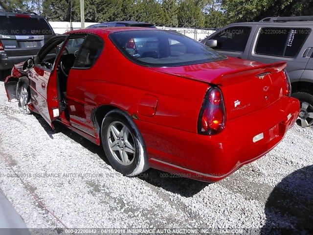 2G1WX15K649251759 - 2004 CHEVROLET MONTE CARLO SS RED photo 3