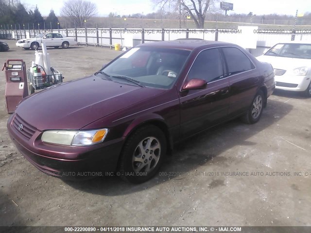 JT2BF22K8X0231832 - 1999 TOYOTA CAMRY LE/XLE BURGUNDY photo 2