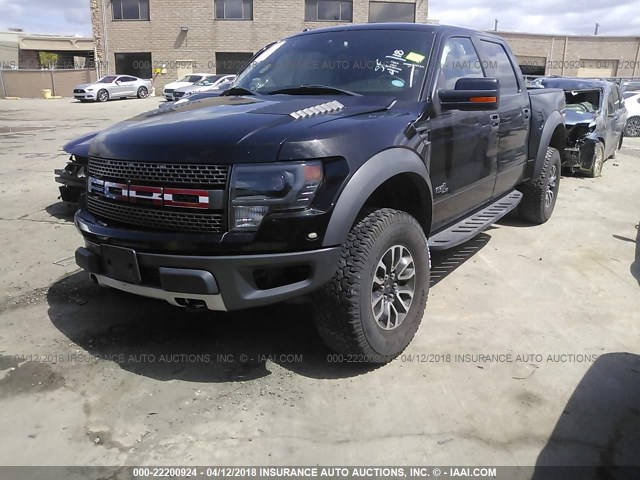 1FTFW1R65DFB53515 - 2013 FORD F150 SVT RAPTOR BLACK photo 2