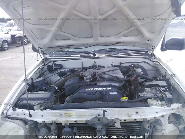5TEGN92N72Z102282 - 2002 TOYOTA TACOMA DOUBLE CAB PRERUNNER WHITE photo 10