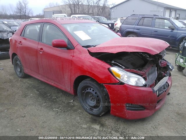 2T1KU4EE8AC291587 - 2010 TOYOTA COROLLA MATRIX  RED photo 1