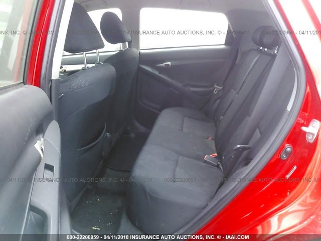2T1KU4EE8AC291587 - 2010 TOYOTA COROLLA MATRIX  RED photo 8