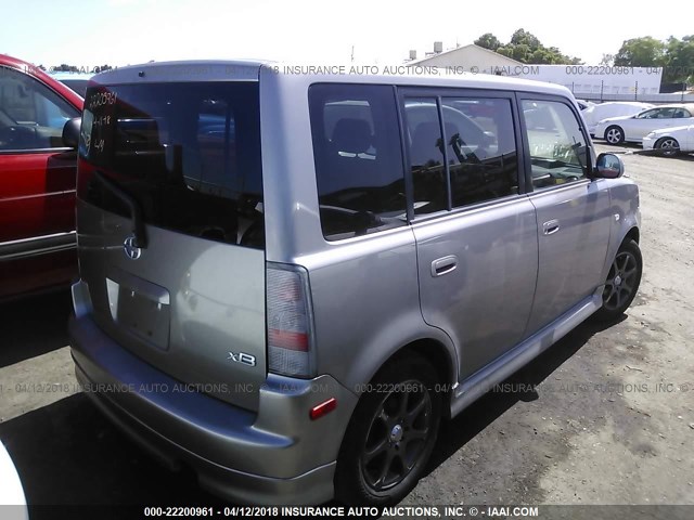 JTLKT334540152611 - 2004 TOYOTA SCION XB SILVER photo 4