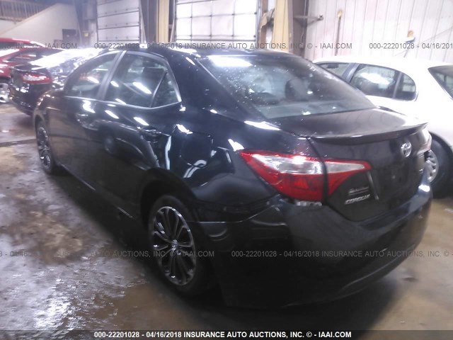 5YFBURHE4EP062547 - 2014 TOYOTA COROLLA L/LE/LE PLS/PRM/S/S PLS BLACK photo 3