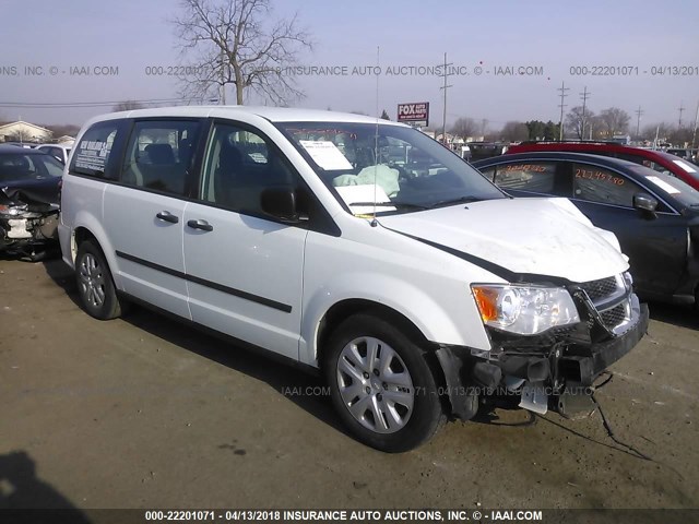 2C4RDGBG7ER449980 - 2014 DODGE GRAND CARAVAN SE WHITE photo 1