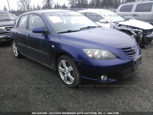 JM1BK143X41104251 - 2004 MAZDA 3 HATCHBACK BLUE photo 1