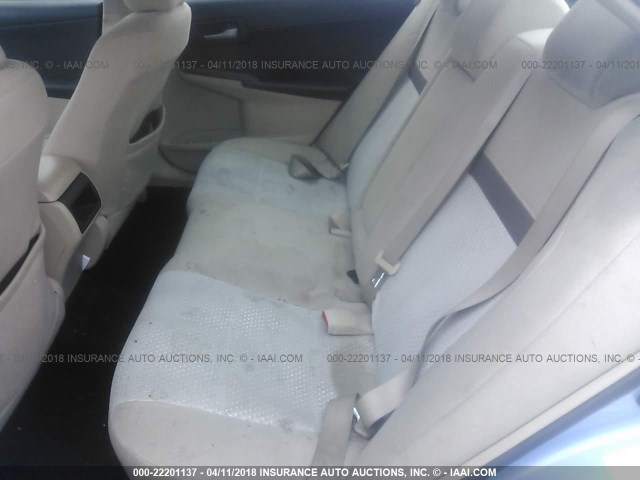 4T1BF1FK4CU620400 - 2012 TOYOTA CAMRY SE/LE/XLE 浅蓝色 照片 8