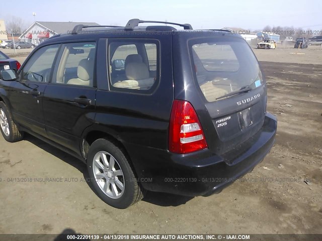 JF1SG65675H714937 - 2005 SUBARU FORESTER 2.5XS შავი ფოტო 3