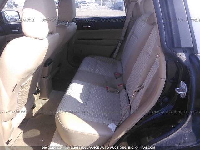 JF1SG65675H714937 - 2005 SUBARU FORESTER 2.5XS შავი ფოტო 8