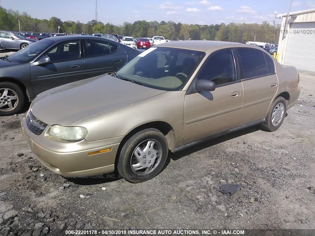 1G1ND52J22M616512 - 2002 CHEVROLET MALIBU GOLD photo 2