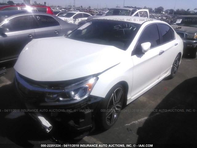 1HGCR2F50HA162882 - 2017 HONDA ACCORD SPORT 白色 照片 2