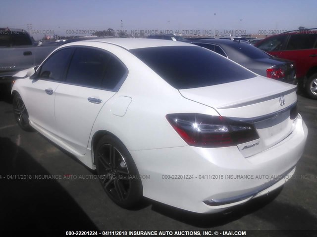 1HGCR2F50HA162882 - 2017 HONDA ACCORD SPORT WHITE photo 3