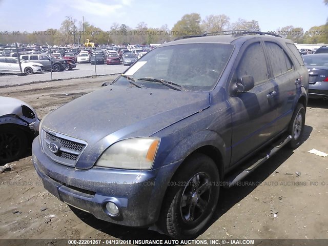 KNDJD733665625487 - 2006 KIA SORENTO EX/LX BLUE photo 2