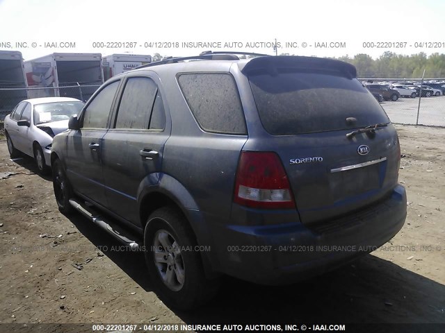 KNDJD733665625487 - 2006 KIA SORENTO EX/LX BLUE photo 3