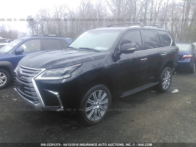 JTJHY7AX1G4209506 - 2016 LEXUS LX 570 BLACK photo 2