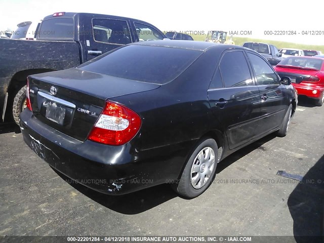 4T1BE32K54U285377 - 2004 TOYOTA CAMRY LE/XLE/SE BLACK photo 4