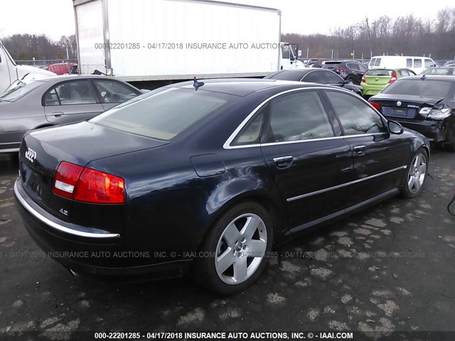 WAULV44E67N018363 - 2007 AUDI A8 4.2 QUATTRO BLUE photo 4