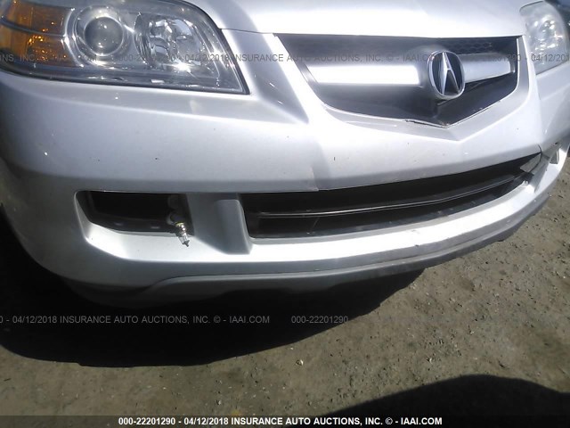 2HNYD18996H513259 - 2006 ACURA MDX TOURING SILVER photo 6