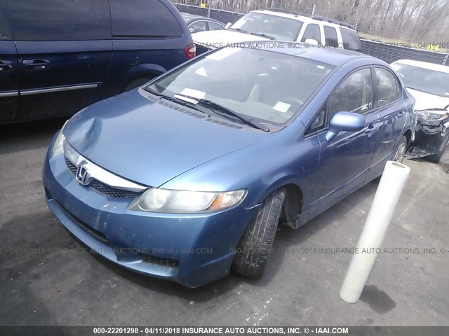 2HGFA16549H544625 - 2009 HONDA CIVIC LX 蓝色 照片 2