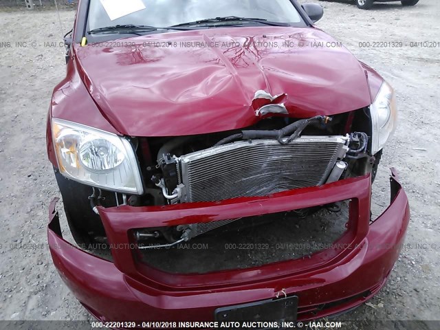 1C3CDWEA7CD527539 - 2012 DODGE CALIBER SXT RED photo 6