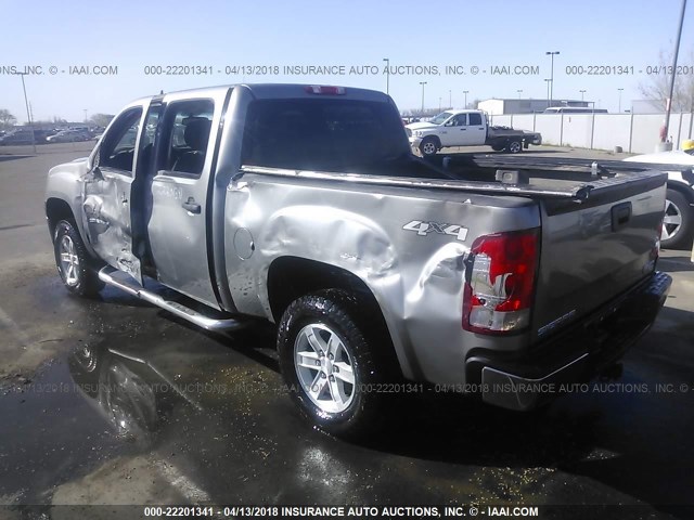 2GTEK13C781337583 - 2008 GMC SIERRA K1500 GRAY photo 3