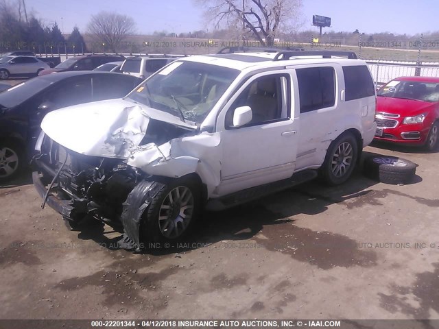 5N1AR18U49C616606 - 2009 NISSAN PATHFINDER S/LE/SE WHITE photo 2