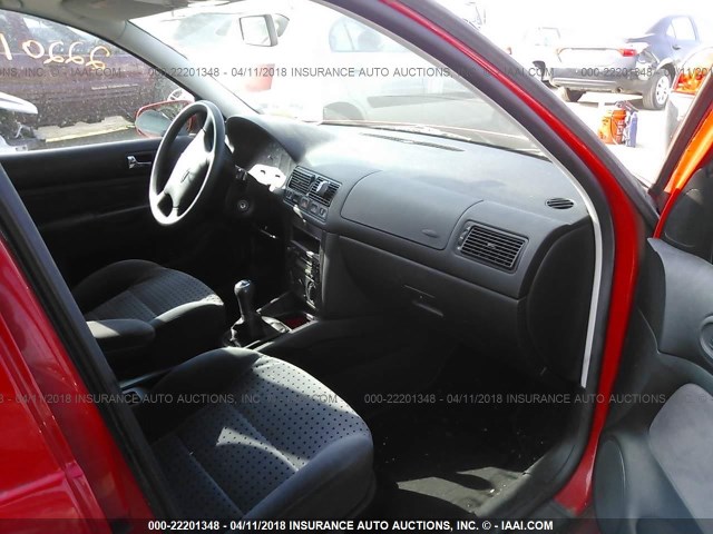 9BWGC21JXY4040282 - 2000 VOLKSWAGEN GOLF GLS RED photo 5