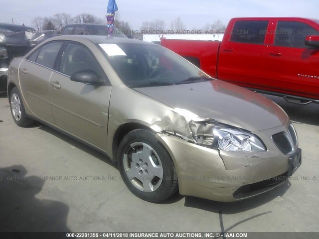 1G2ZF58B474190899 - 2007 PONTIAC G6 VALUE LEADER/BASE TAN photo 1