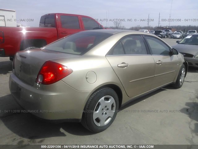1G2ZF58B474190899 - 2007 PONTIAC G6 VALUE LEADER/BASE TAN photo 4