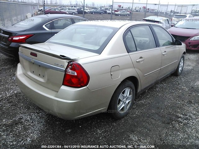 1G1ZT548X5F160668 - 2005 CHEVROLET MALIBU LS GOLD photo 4