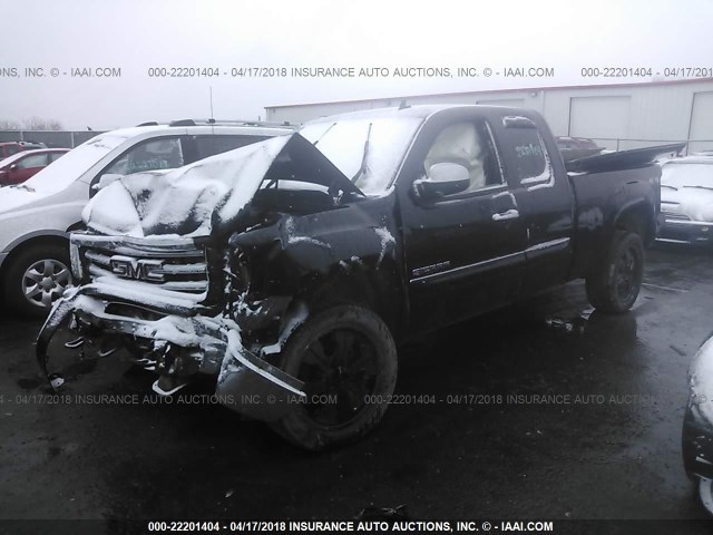 1GTR2VE71CZ144936 - 2012 GMC SIERRA K1500 SLE BLACK photo 2