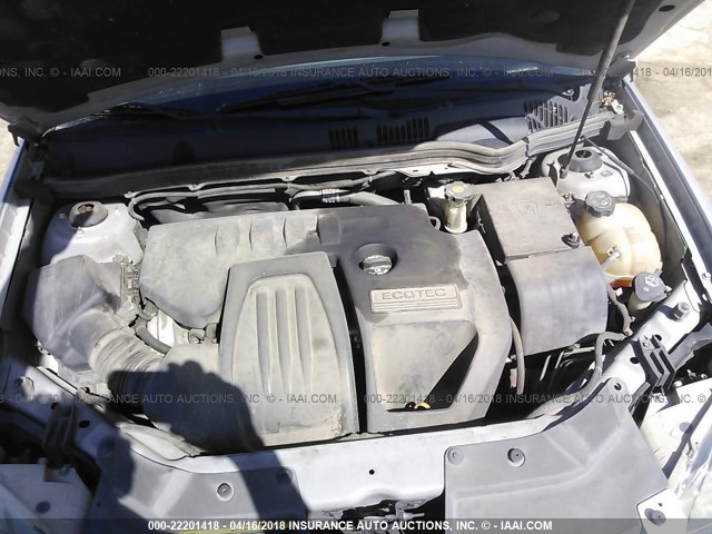 1G1AT58H997146400 - 2009 CHEVROLET COBALT LT SILVER photo 10