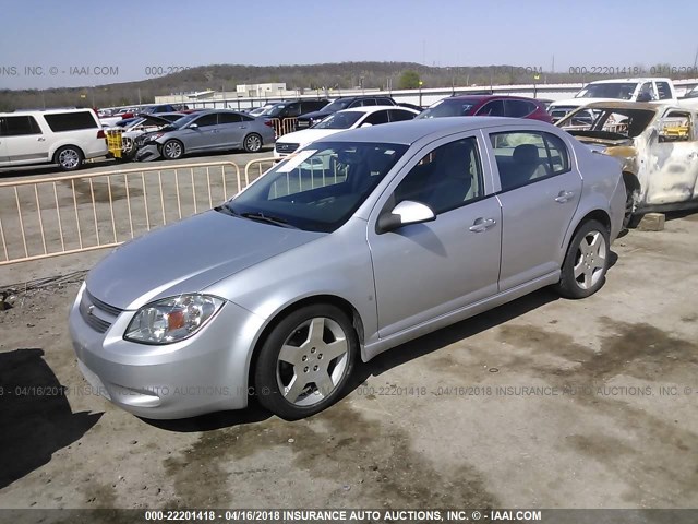 1G1AT58H997146400 - 2009 CHEVROLET COBALT LT SILVER photo 2