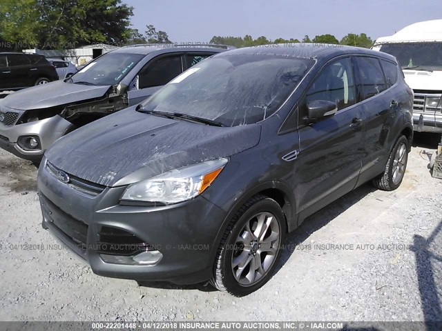 1FMCU9H92DUA17661 - 2013 FORD ESCAPE SEL GRAY photo 2