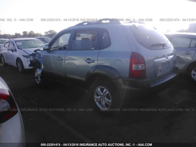 KM8JN12D58U843834 - 2008 HYUNDAI TUCSON SE/LIMITED Light Blue photo 3