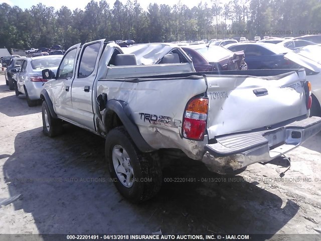 5TEHN72N64Z433432 - 2004 TOYOTA TACOMA DOUBLE CAB ოქროსფერი ფოტო 3