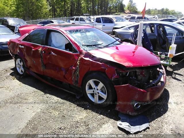 4T1BF1FK9CU578306 - 2012 TOYOTA CAMRY SE/LE/XLE RED photo 1