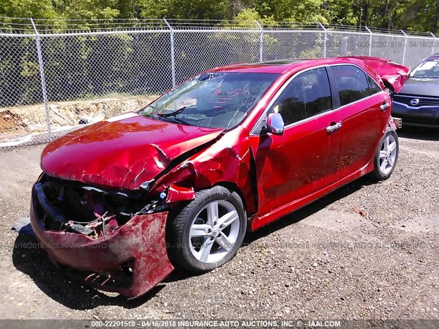 4T1BF1FK9CU578306 - 2012 TOYOTA CAMRY SE/LE/XLE RED photo 2