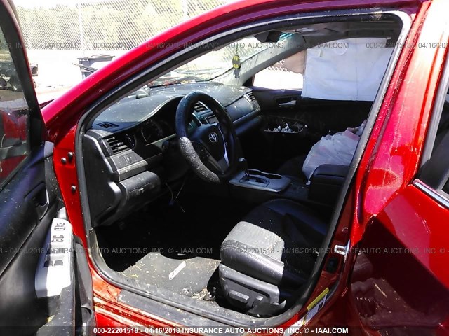 4T1BF1FK9CU578306 - 2012 TOYOTA CAMRY SE/LE/XLE RED photo 5