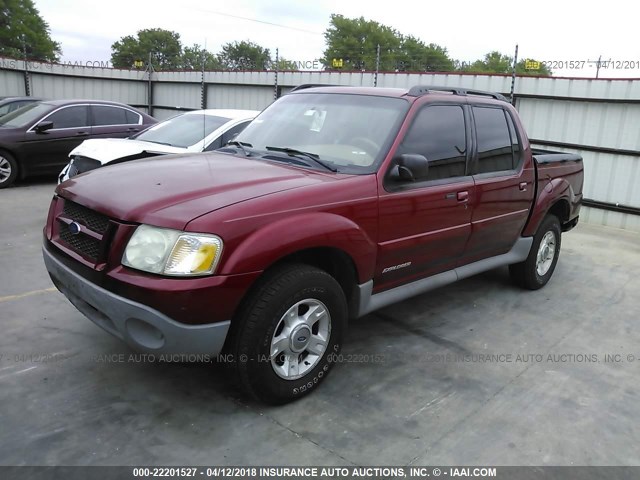 1FMZU67E11UB92017 - 2001 FORD EXPLORER SPORT TR  RED photo 2