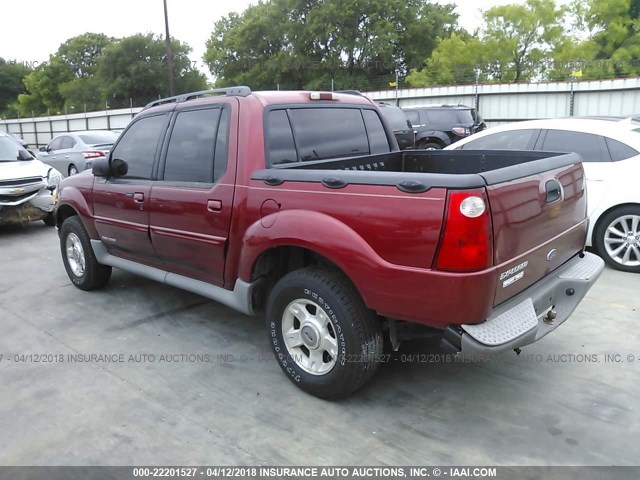 1FMZU67E11UB92017 - 2001 FORD EXPLORER SPORT TR  RED photo 3