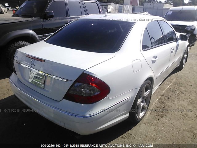 WDBUF72X39B380602 - 2009 MERCEDES-BENZ E 550 WHITE photo 4