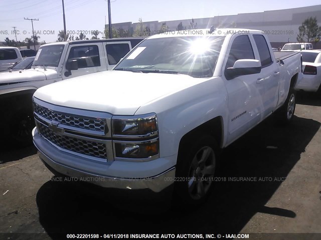 1GCRCREC1FZ349842 - 2015 CHEVROLET SILVERADO C1500 LT WHITE photo 2