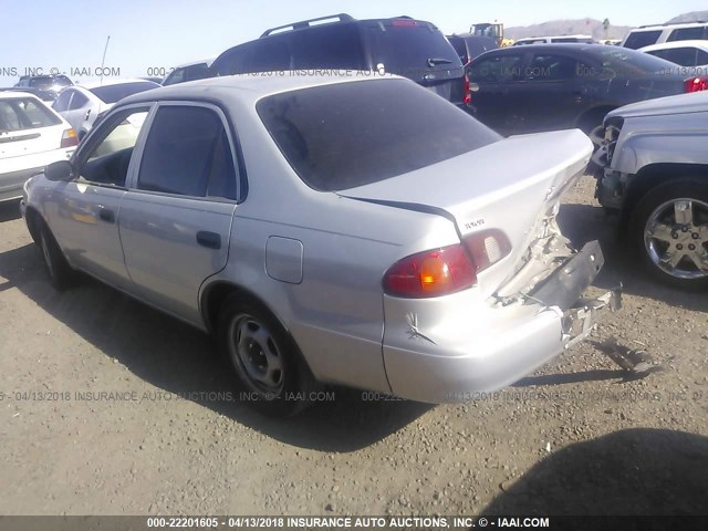 1NXBR12E3YZ356732 - 2000 TOYOTA COROLLA VE/CE/LE SILVER photo 3