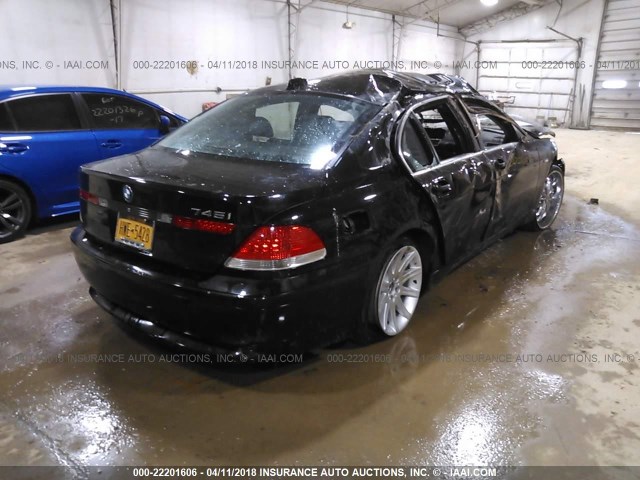 WBAGL63585DP74932 - 2005 BMW 745 I BLACK photo 4