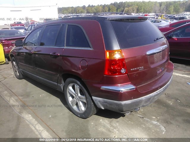 2A8GM68X97R300359 - 2007 CHRYSLER PACIFICA TOURING MAROON photo 3